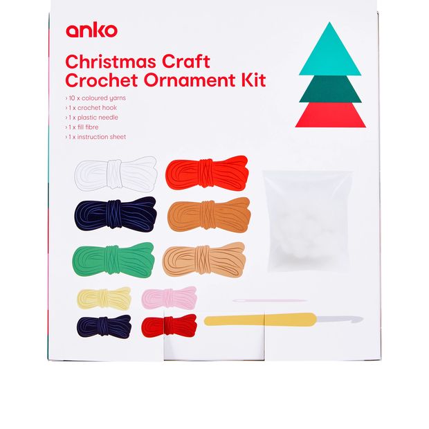 Anko Christmas Craft Crochet Ornament Kit