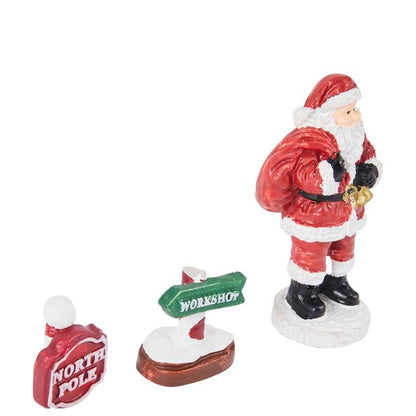 Anko Christmas Craft Resin Miniatures - Santa Claus and Gifts