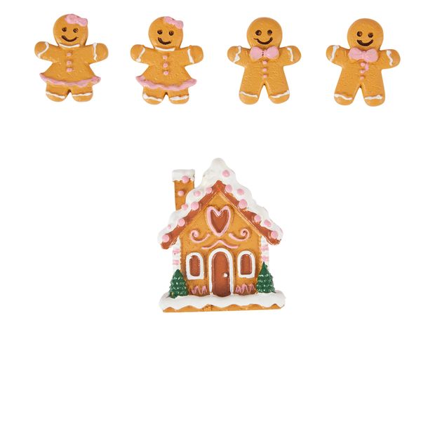 Anko Christmas Craft Resin Miniatures - Gingerbread