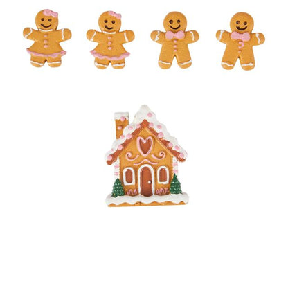 Anko Christmas Craft Resin Miniatures - Gingerbread