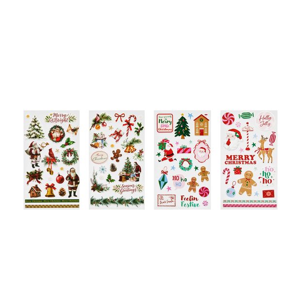 Anko Christmas Craft Card Stickers - Assorted
