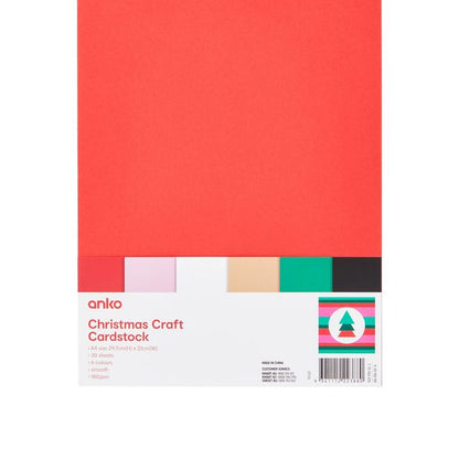 Anko 30 Pack Christmas Craft Cardstock