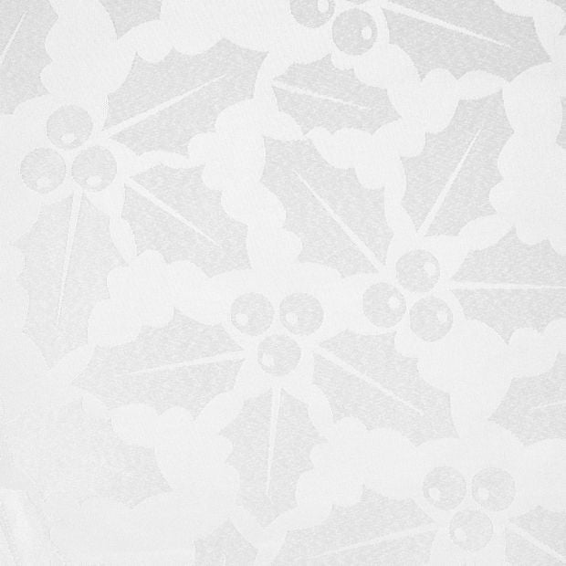 Anko White Holly Jacquard Tablecloth
