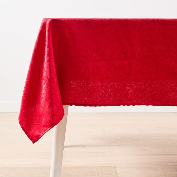 Anko Red Poinsettia Tablecloth