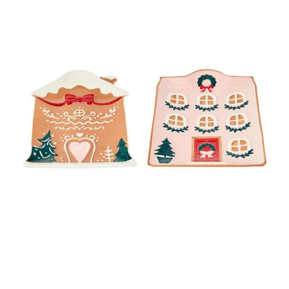 Anko 2 Pack Christmas Village Plates