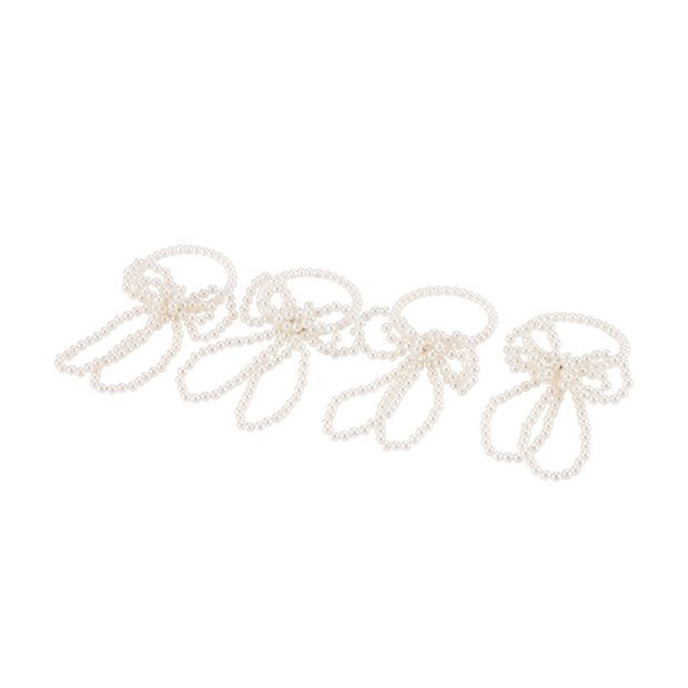 Anko 4 Pack Faux Pearl Bow Napkin Rings