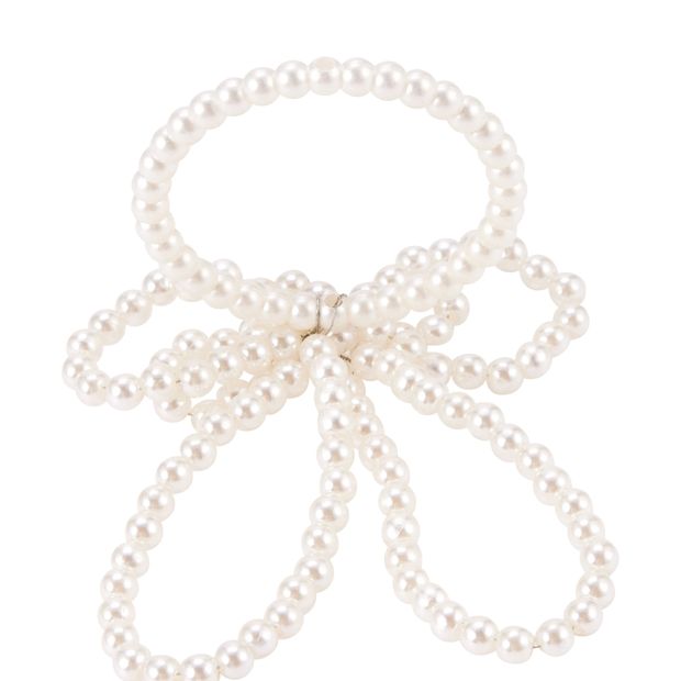 Anko 4 Pack Faux Pearl Bow Napkin Rings