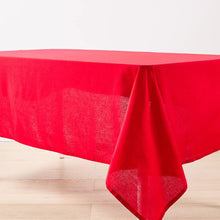 Anko Extra Large Red Linen Look Tablecloth