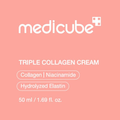 Medicube Triple Collagen Cream 50ml - Collagen, Niacinamide and Hydrolyzed Elastin