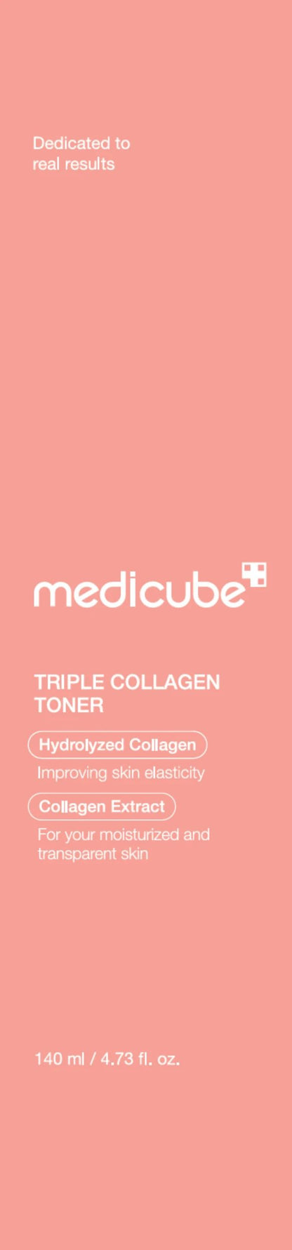 Medicube Triple Collagen Toner 140ml - Hydrolyzed Collagen and Collagen Extract