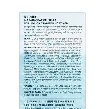 SKIN1004 Madagascar Centella Hyalu-Cica Brightening Toner 210ml - Pure Centella