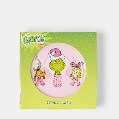 Set of 4 The Grinch Ceramic Plates