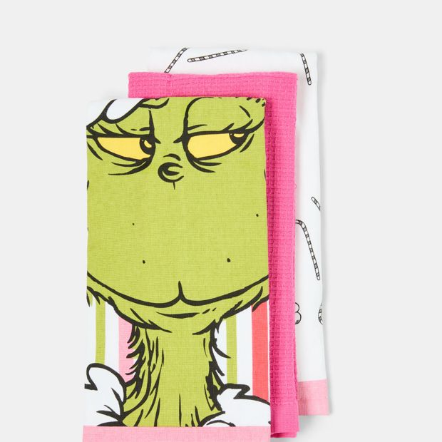 Set of 3 The Grinch Tea Towels