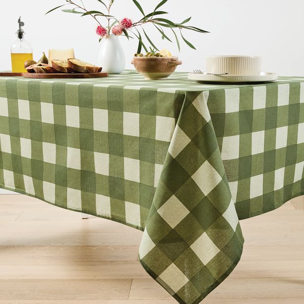 Anko Green Gingham Tablecloth