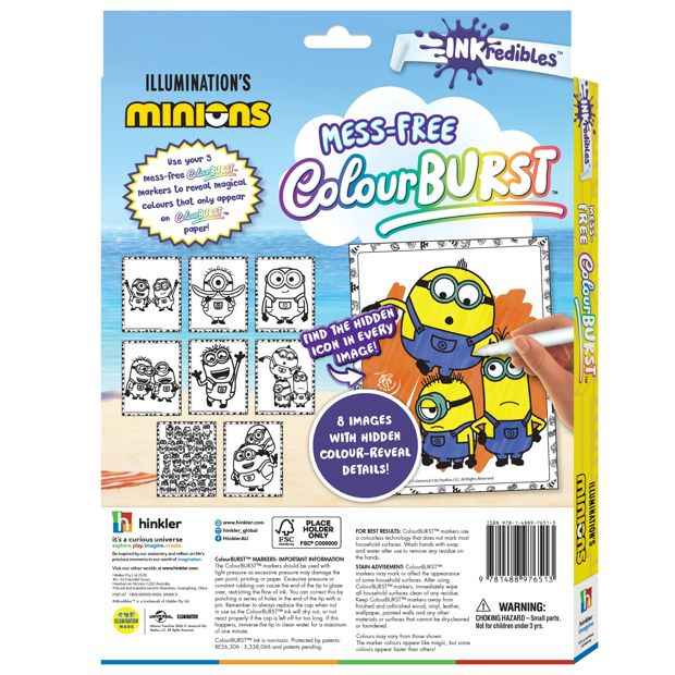 INKredibles Mess-Free ColourBurst Illumination's Minions Activity Kit - Book