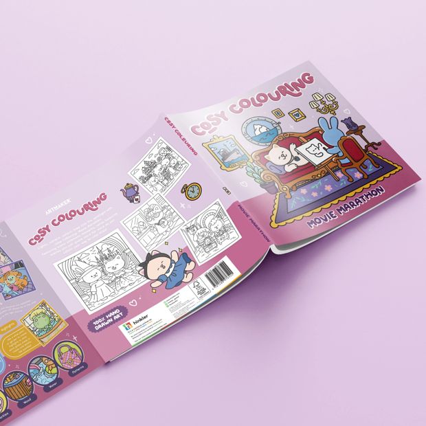 Art Maker Cosy Colouring: Movie Marathon - Book
