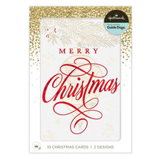 10 Pack Hallmark Boxed Christmas Cards - Text and Santa