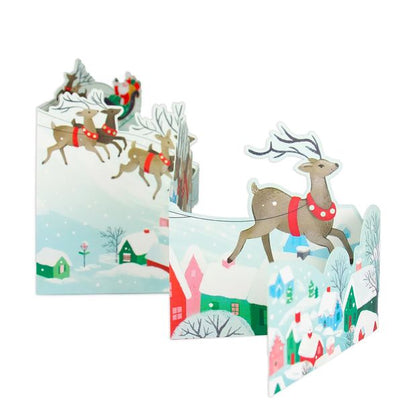 8 Pack Hallmark Boxed Christmas Cards - Santa Reindeer
