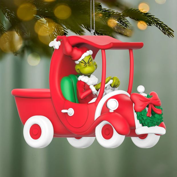 Hallmark Keepsake A Grinchy Sleigh On The Way Dr. Seuss's How The Grinch Stole Christmas! Christmas Tree Ornament