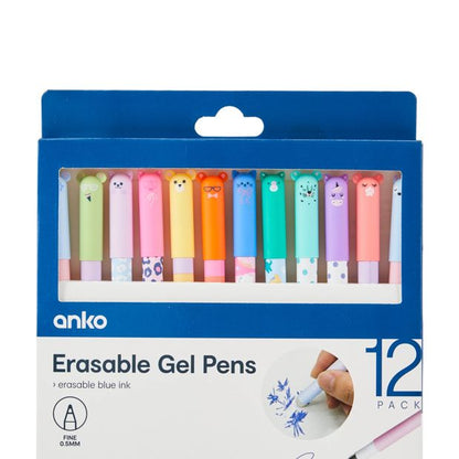 Anko 12 Pack Erasable Gel Pens