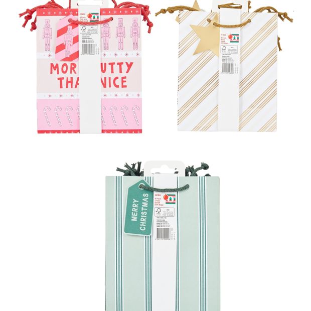 Anko 4 Pack Small Gift Bags - Assorted