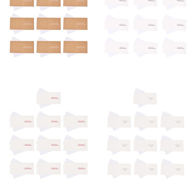 Anko 10 Pack Square Christmas Cards - Assorted