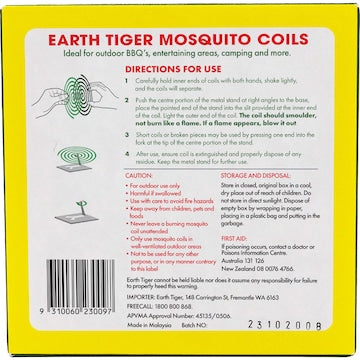 Earth Tiger Mosquito Coils 10 pack
