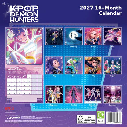 KPop Demon Hunters 2027 16-Month Calendar