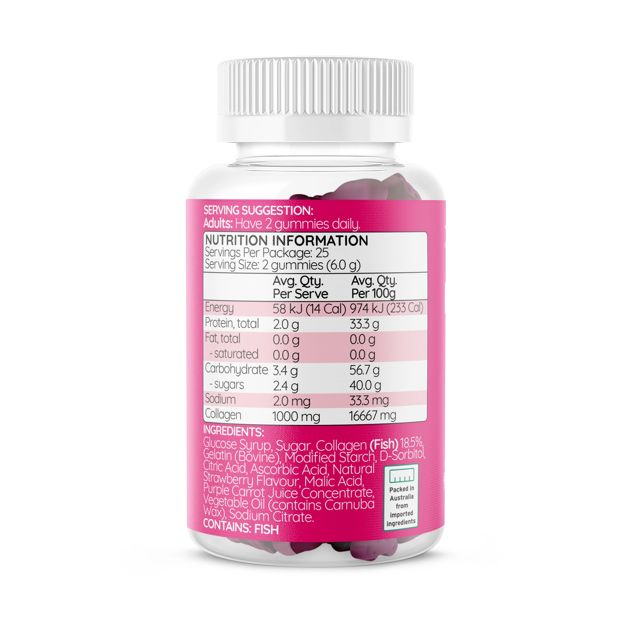 50 Pack Haircarebear Collagen Gummies 150g