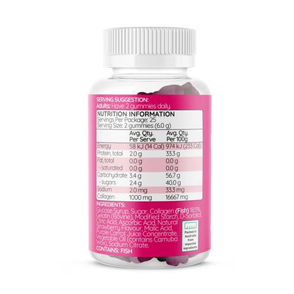 50 Pack Haircarebear Collagen Gummies 150g