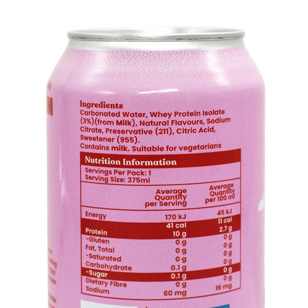 Bodiez Protein Strawberry Watermelon Flavour Drink 375ml
