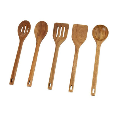 Anko 5 Piece Acacia Wood Utensil Set