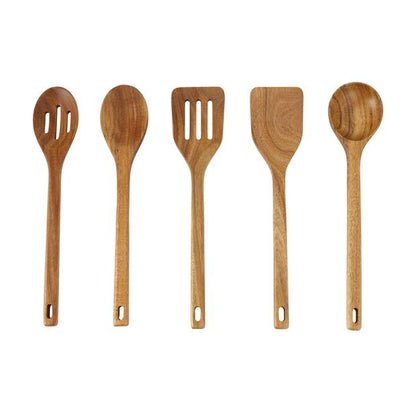 Anko 5 Piece Acacia Wood Utensil Set