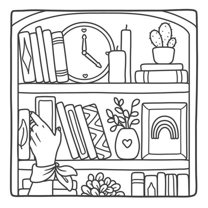 Cosy Girlhood Cute POV-Style Colouring Book by Amelia Green - Book