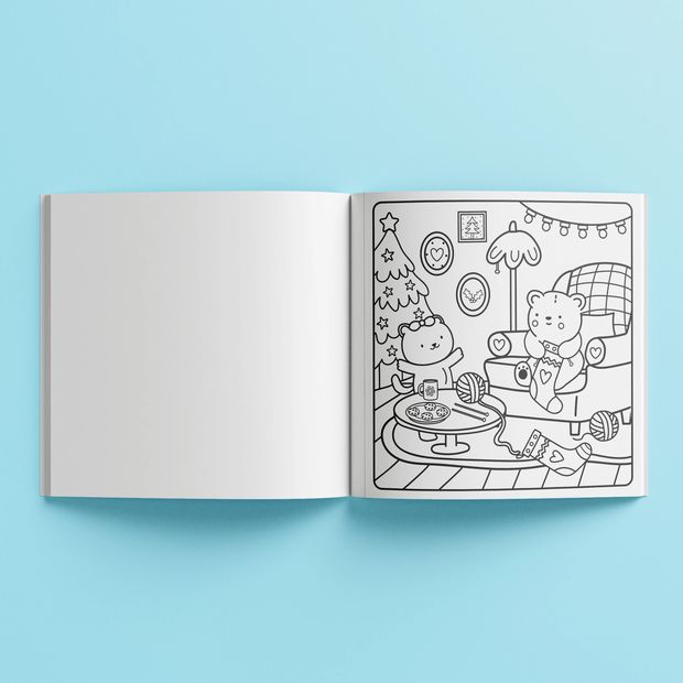 Sunny Vibes: Cosy Christmas Cute and Bold Colouring Book