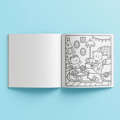 Sunny Vibes: Cosy Christmas Cute and Bold Colouring Book