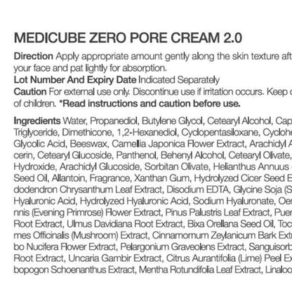 Medicube Zero Pore Cream 2.0
