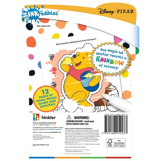 INKredibles Disney Pixar Mess Free Magic Ink Pictures - Book
