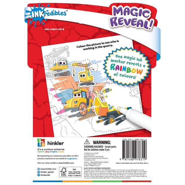 INKredibles Diggers & Dumpers Mess Free Magic Ink Pictures - Book