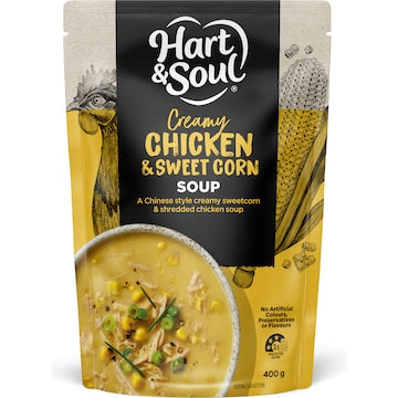 Hart & Soul Chicken & Corn Soup Pouch 400g
