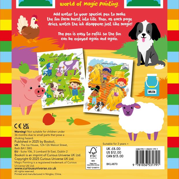 Mess Free Magic Painting: Farm - Book