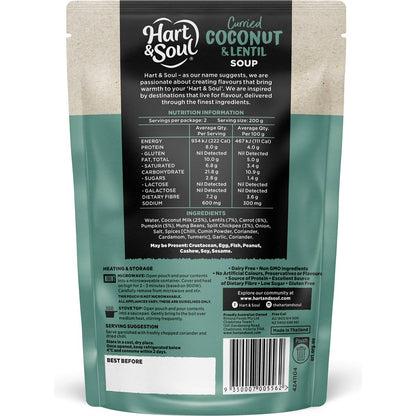 Hart & Soul Coconut & Lentil Soup 400g