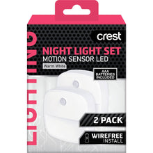 Crest Motion Sensor LED Night Light Set Warm White 2 pack