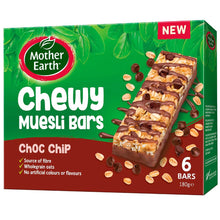 Mother Earth Chewy Muesli Bars Choc Chip 180g