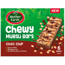 Mother Earth Chewy Muesli Bars Choc Chip 180g