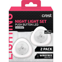 Crest Night Light Set Push Button LED 2 pack