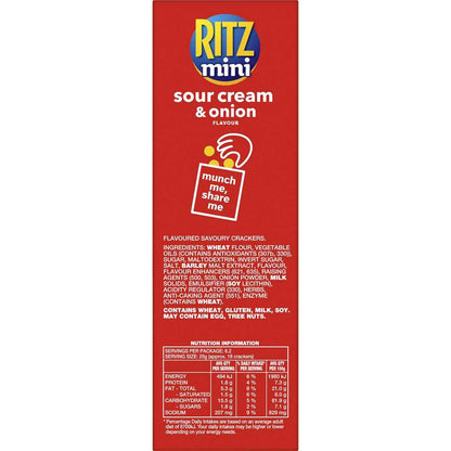 Ritz Mini Crackers Sour Cream & Onion Flavour 155g