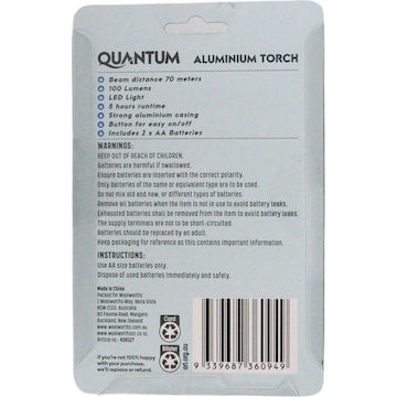 Quantum Aluminium Torch Assorted each