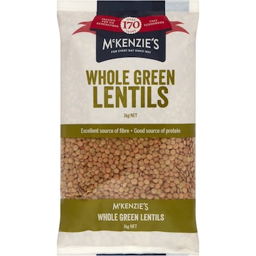 McKenzie's Green Lentil Whole 1kg