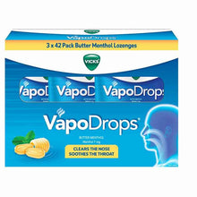 Vicks Vapodrops Butter Menthol 3 x 42 Pack